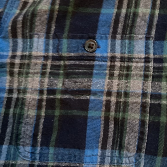 Vintage Lucky Brand Flannel Plaid Shirt Men's XL Western Rodeo Utility Blue - Picture 6 of 7